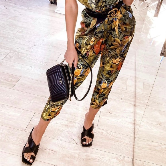 Zara Padded Heeled Leather Sandals NWT - Picture 14 of 15